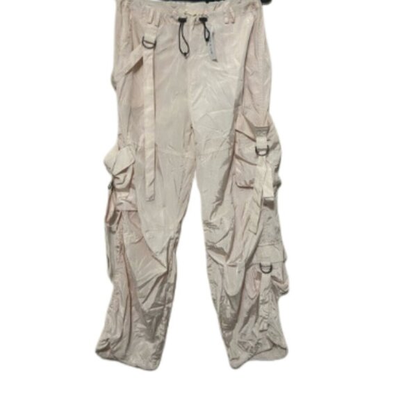 La Hearts Pants - PAC SUN LA Hearts NWT cream colored parachute cargo pants drawstring waist M